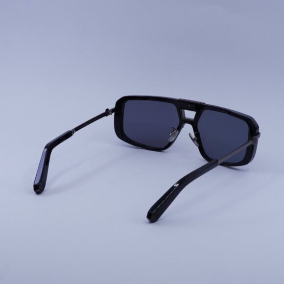 Philipp Plein SPP008M 700X Sunglasses Black Aviator Frame, Grey Lenses - Picture 9 of 10